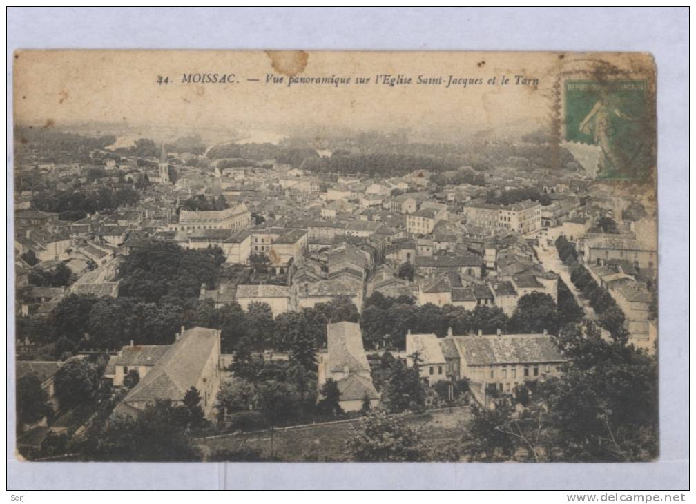 Moissac - Vue Panoramique Sur L' Eglise Saint Jacques Et Le Tarn . CPA . FRANCE . - Moissac