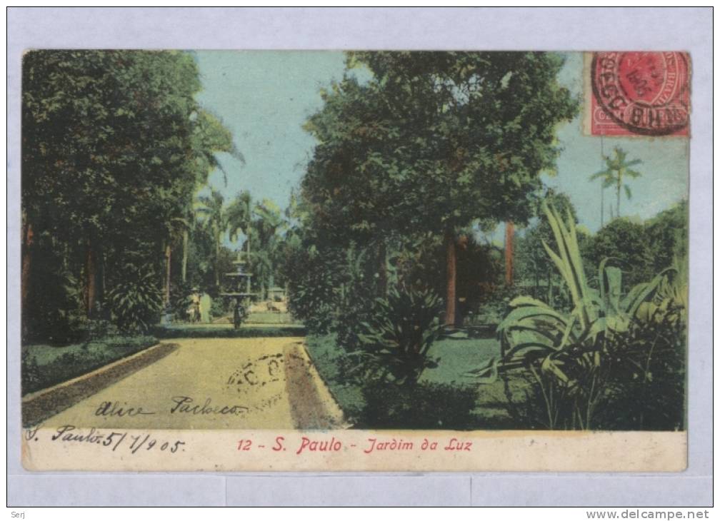 SÃO PAULO - Jardim DA LUZ  . CPA . BRASIL - BRAZIL 1905 . - São Paulo