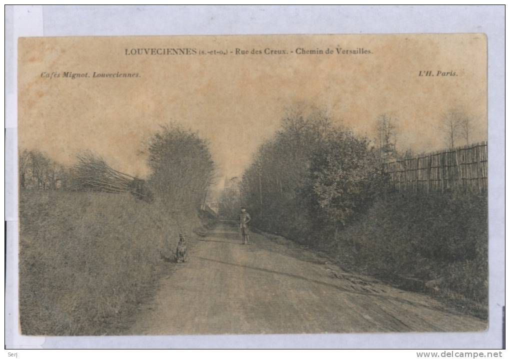 LOUVECIENNES - Rue Des Creux - Chemin De Versailles (please Read Description) . CPA . FRANCE . - Louveciennes