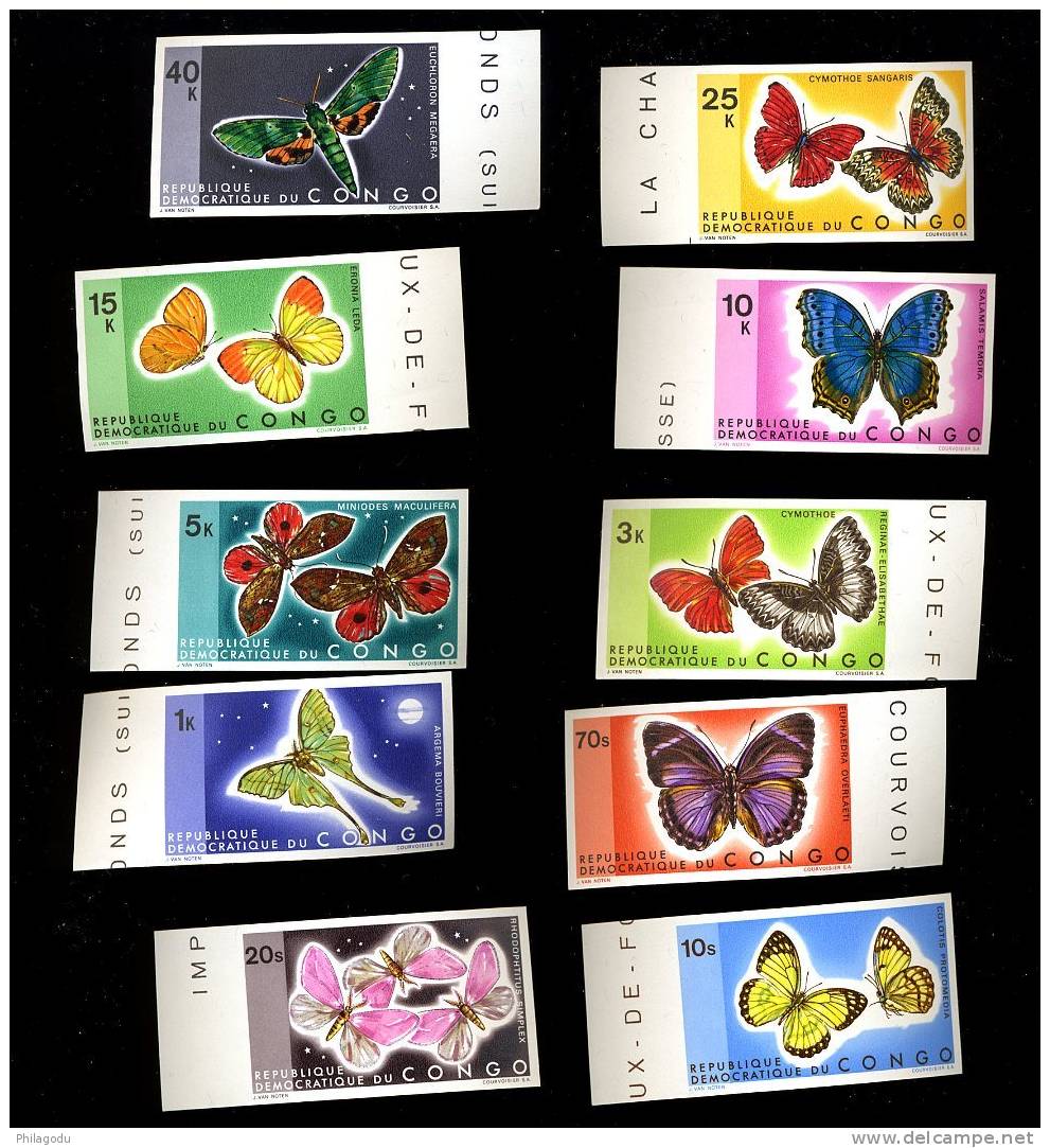 PAPILLONS  BUTTERFLIES FARFALLE   753/762**   Non DenteléS    1/1971 - Ongebruikt