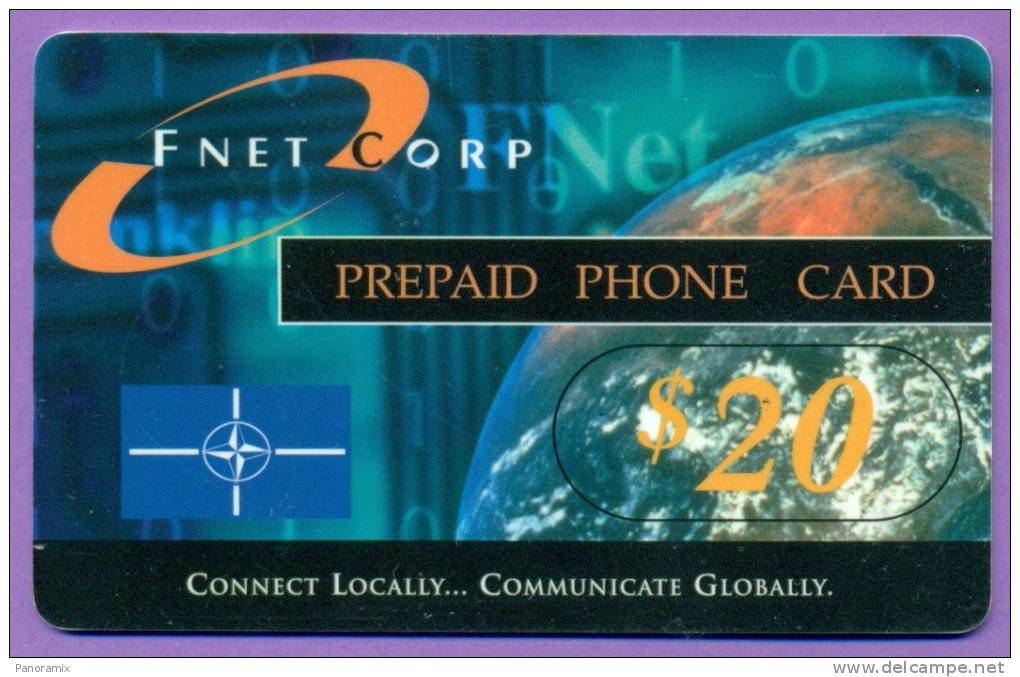 F N E T  Corp    Prépaid Phone Card   Code  $ 20     B  E - Armee