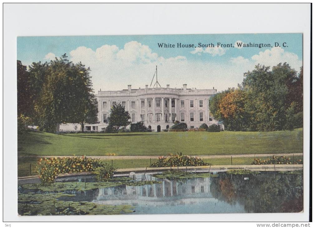 WHITE HOUSE , SOUTH FRONT , WASHINGTON D.C. Old PC . USA - Washington DC