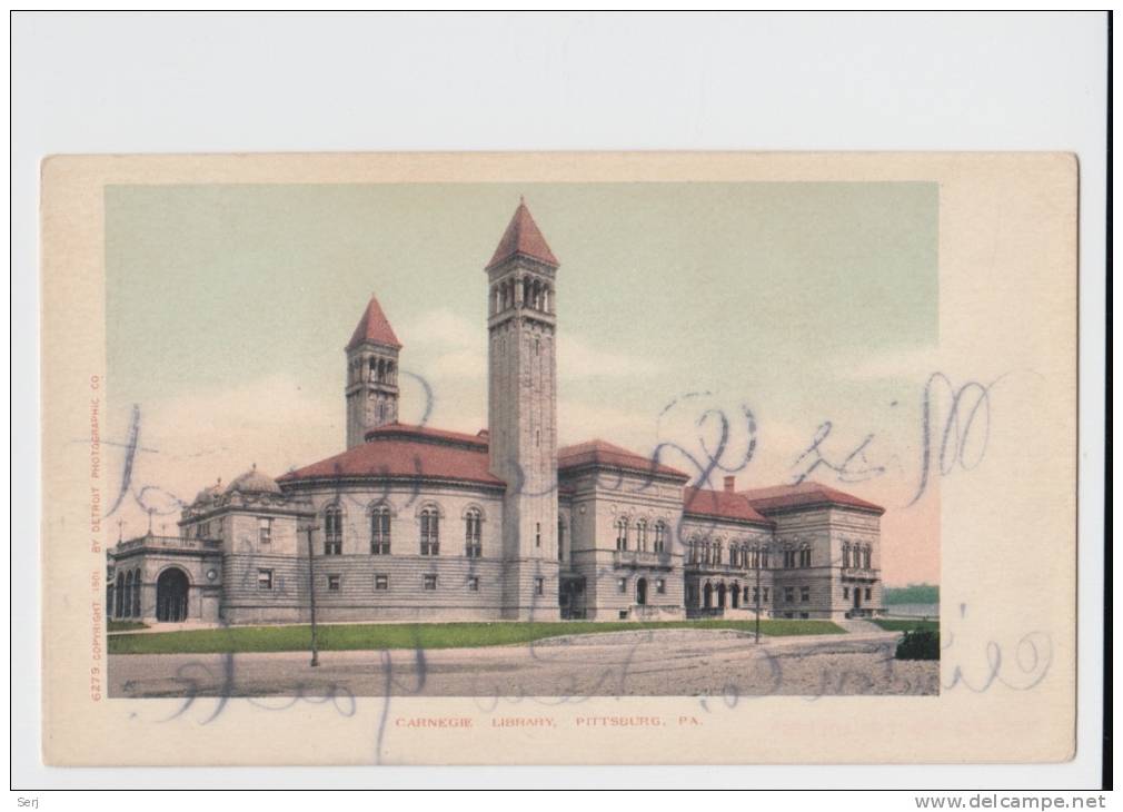 CARNEGIE LIBRARY , PITTSBURG , PA . Old PC . USA - Pittsburgh