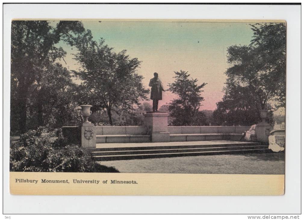 Pillsbury Monument, University Of Minnesota . Old PC . USA - Other & Unclassified