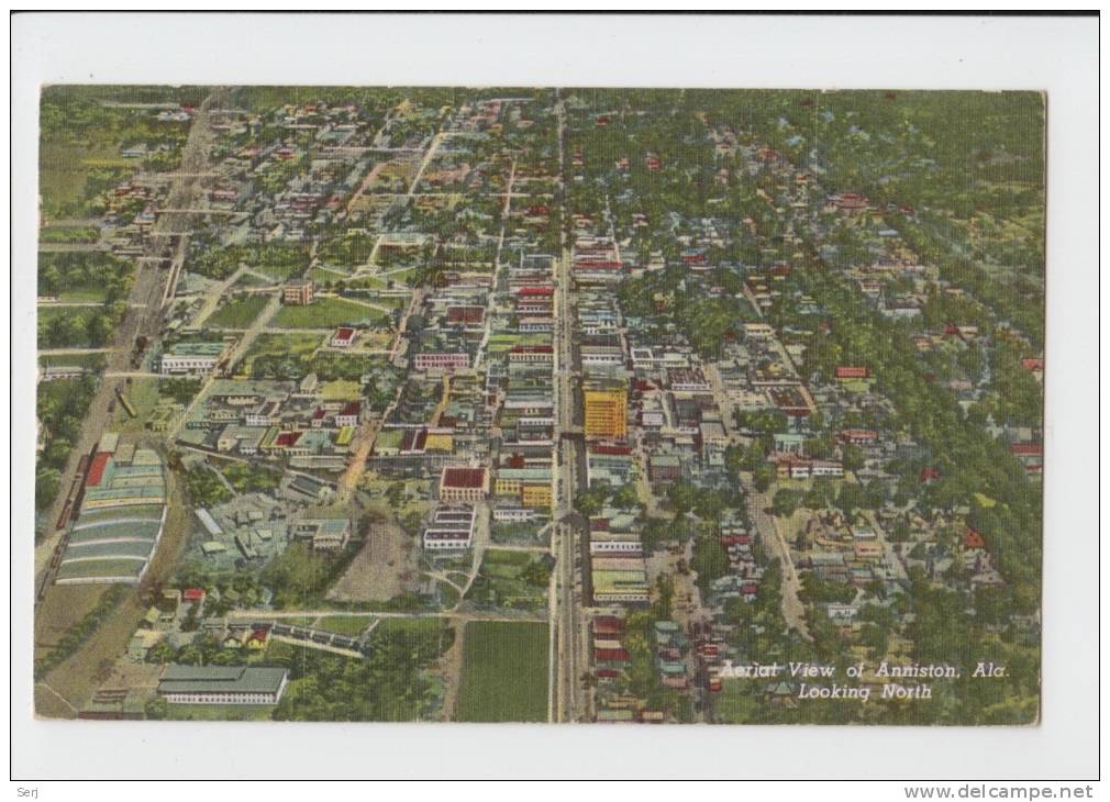 AERIAL VIEW OF ANNISTON , ALABAMA . 1943 Old PC . USA - Other & Unclassified