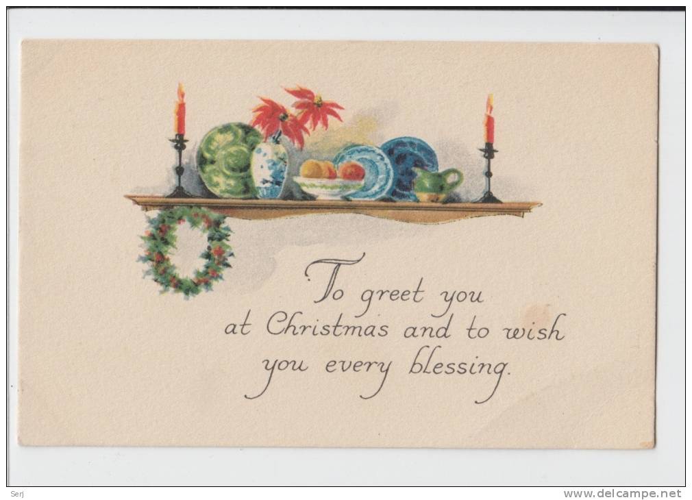 TO GREET YOU AT  CHRISTMAS AND WISH YOU EVERY BLESSING . Old PC . USA - Altri & Non Classificati