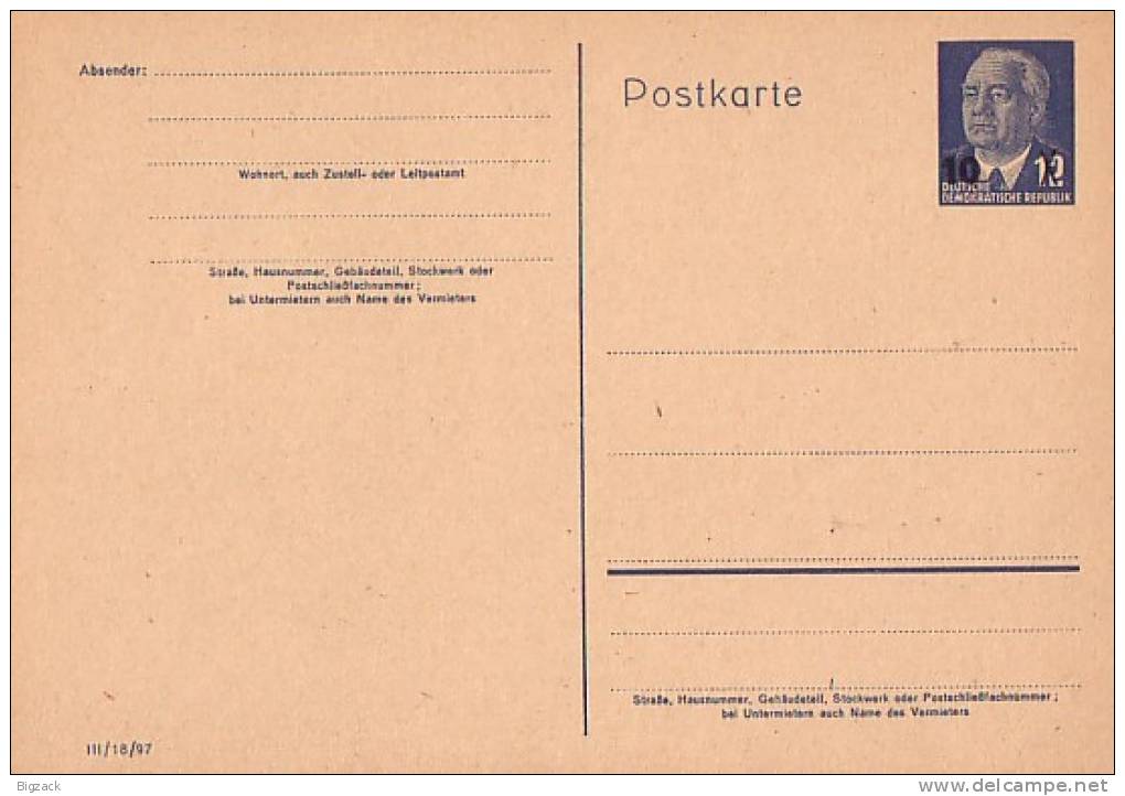 DDR Ganzsache Minr.P62 Postfrisch - Postcards - Mint