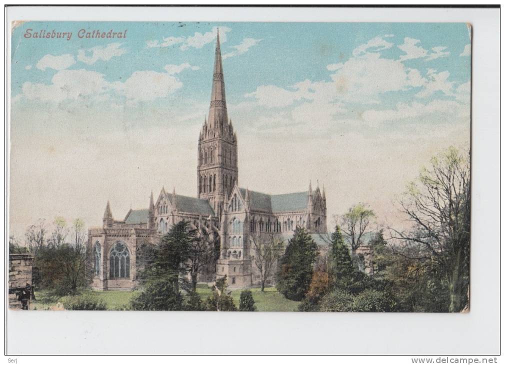 Salisbury Cathedral . Old PC . UK . ENGLAND - Salisbury