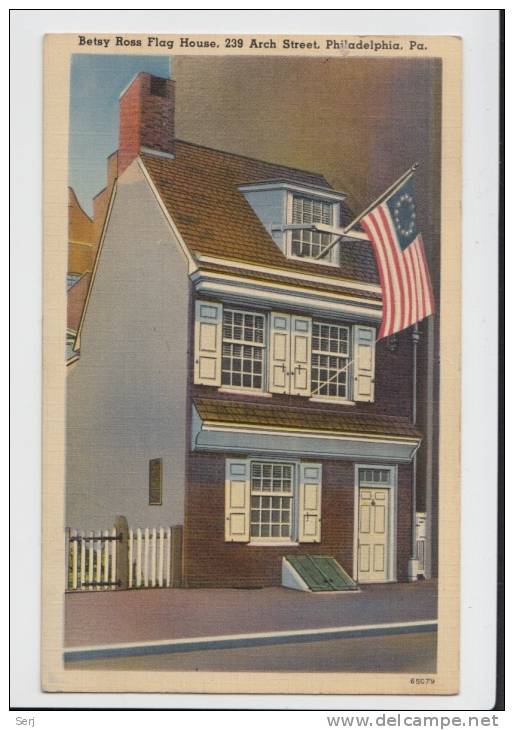 BETSY ROSS FLAG HOUSE , 239 ARCH STREET , PHILADELPHIA , PA . Old PC . USA - Philadelphia