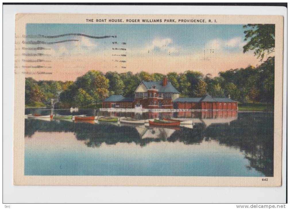 THE BOAT HOUSE , ROGER WILLIAMS PARK , PROVIDENCE , R.I. . Old PC . USA - Providence