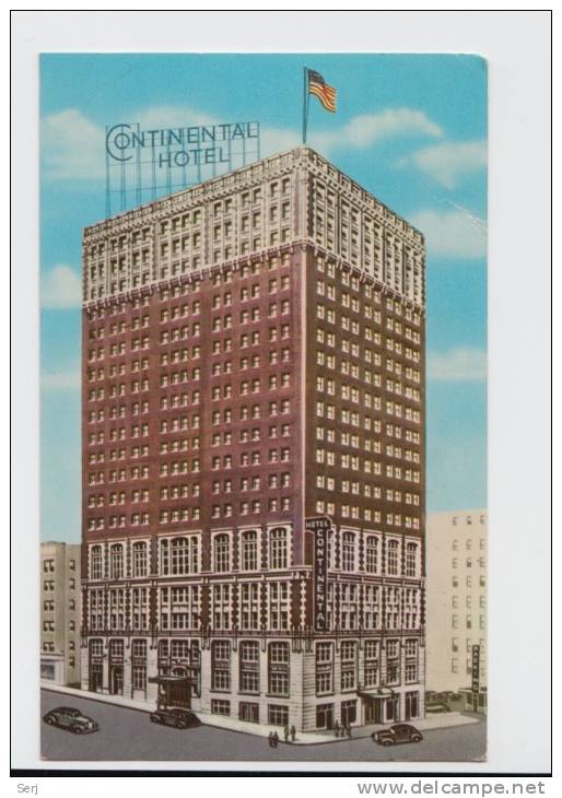 HOTEL CONTINENTAL - KANSAS CITY , MISSOURI . Old PC . USA - Kansas City – Missouri