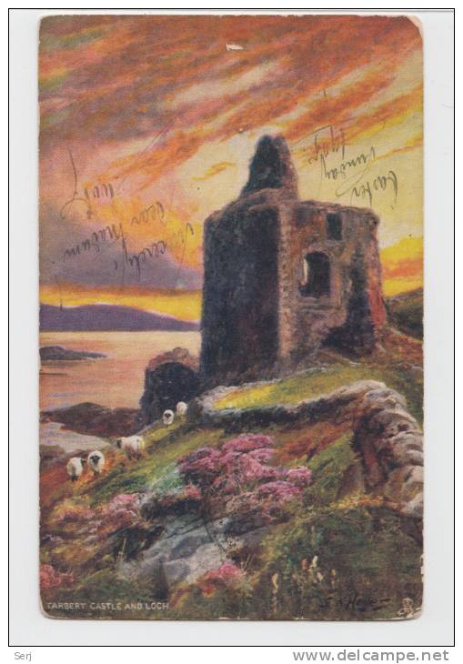 TARBERT CASTLE AND LOCH . OLD PC . RAPHAEL TUCK AND SONS - Tuck, Raphael