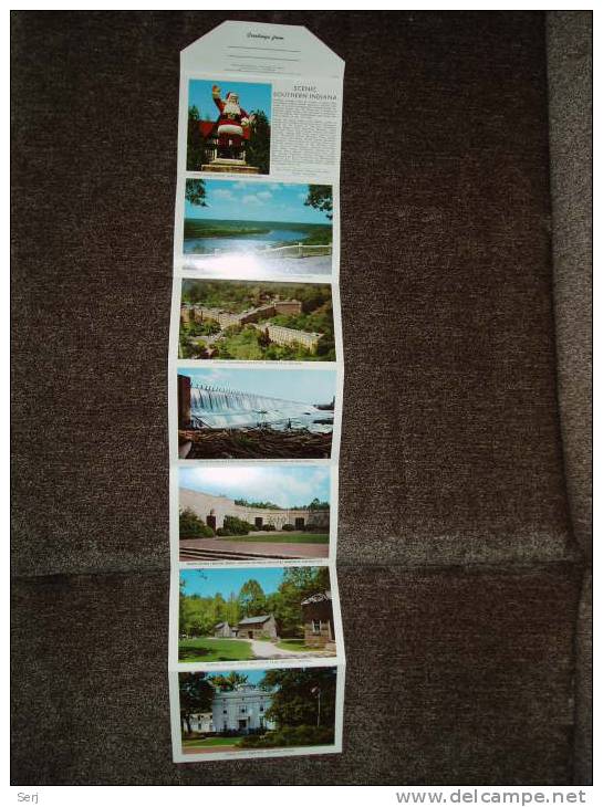 SOUTHERN INDIANA . FOLDING POSTCARDS SET . USA - Other & Unclassified