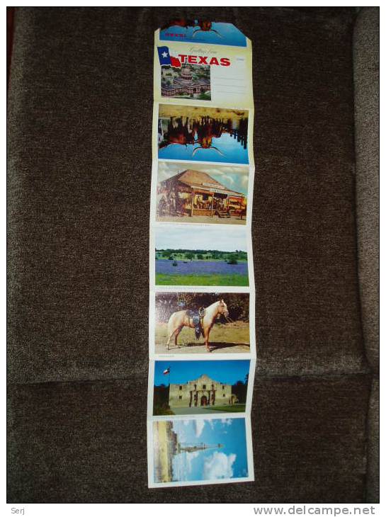 GREETINGS FROM TEXAS . FOLDING POSTCARDS SET . USA - Andere & Zonder Classificatie