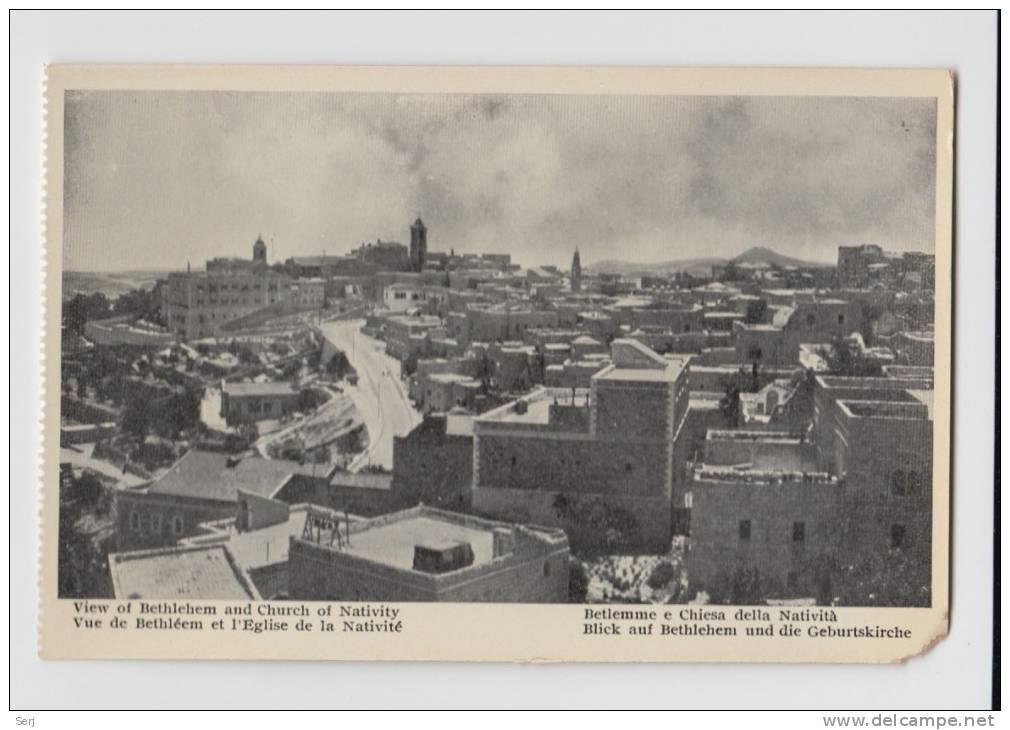 Vue De Bethléem Et Eglise De La Nativité . View Of Bethlehem And Church Of Nativity . OLD PC . ISRAEL , PA - Israel