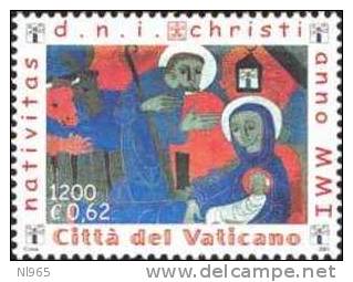 STATO CITTA´ DEL VATICANO - VATIKAN STATE - GIOVANNI PAOLO II - ANNO 2001 - NATALE  - NUOVI MNH ** - Ongebruikt