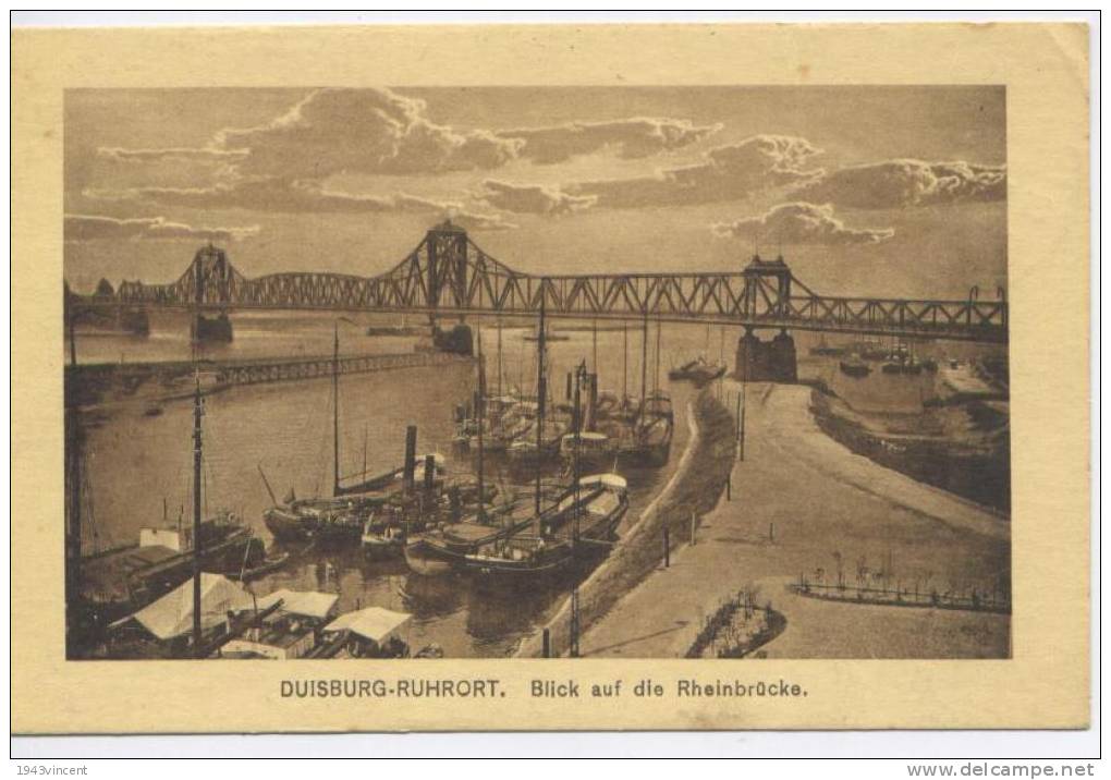 C 5565 - DUISBOURD-RUHRORT - Allemagne - Blick Auf Die Rheinbrucke - Belle  CPA  - - Duisburg