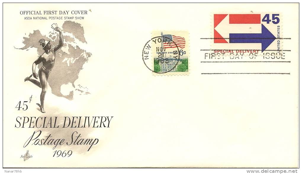 (d) Enveloppe 1er Jour Special Delivery - 1961-1970