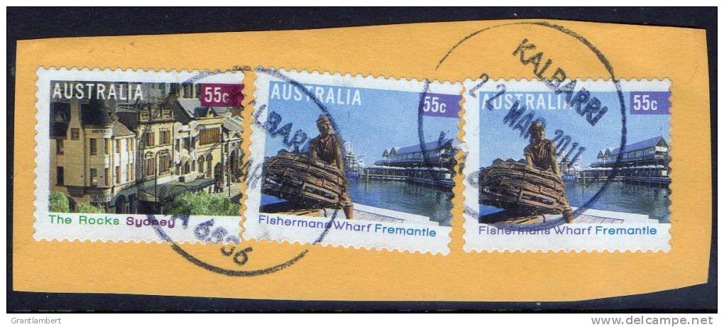 Australia 2008 Tourist Precincts 55c The Rocks &amp; Fishermen's Wharf Used - Kalbarri WA Postmark - Used Stamps