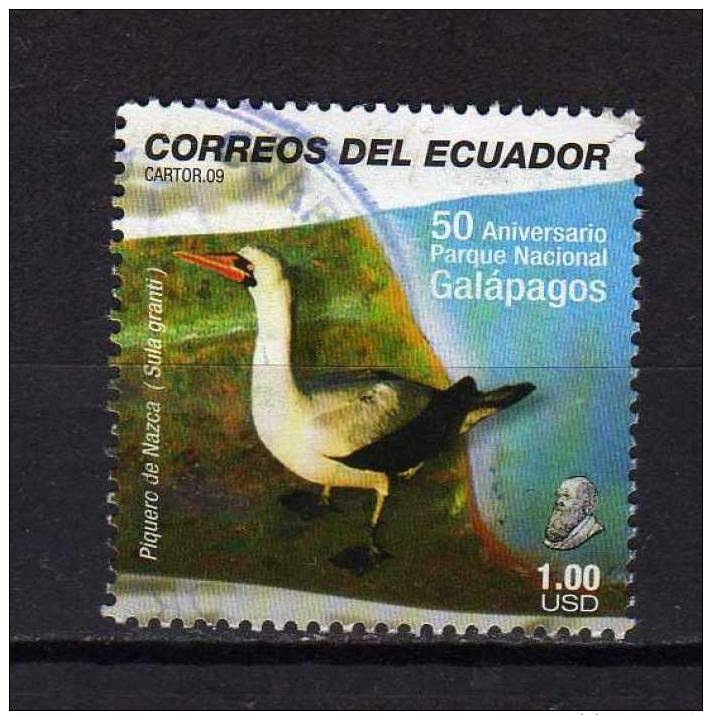 ECUADOR 2009 "50th Anniversary Of Galapago´s National Park" Piquero De Nazca $1.00 (USED) - Ecuador