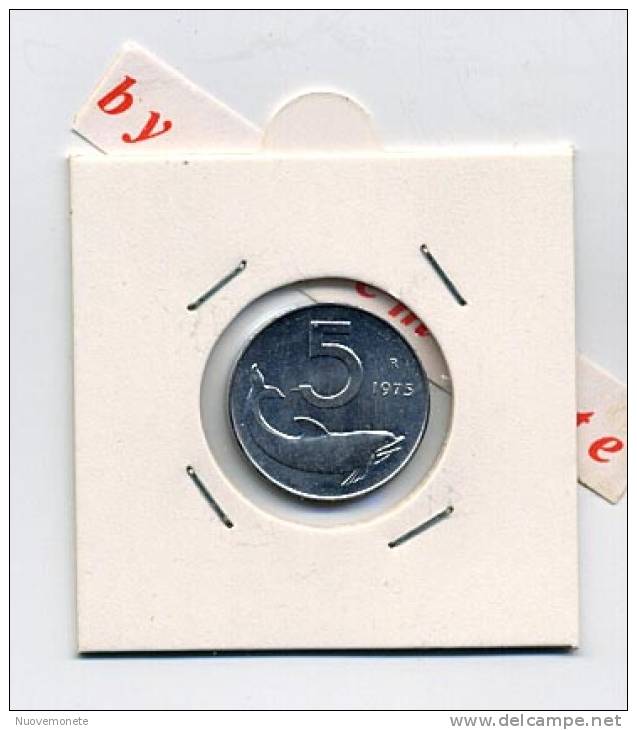 ITALIA 1975 MONETA Da 5 LIRE DELFINO FDC - Da Rotolino - 5 Lire