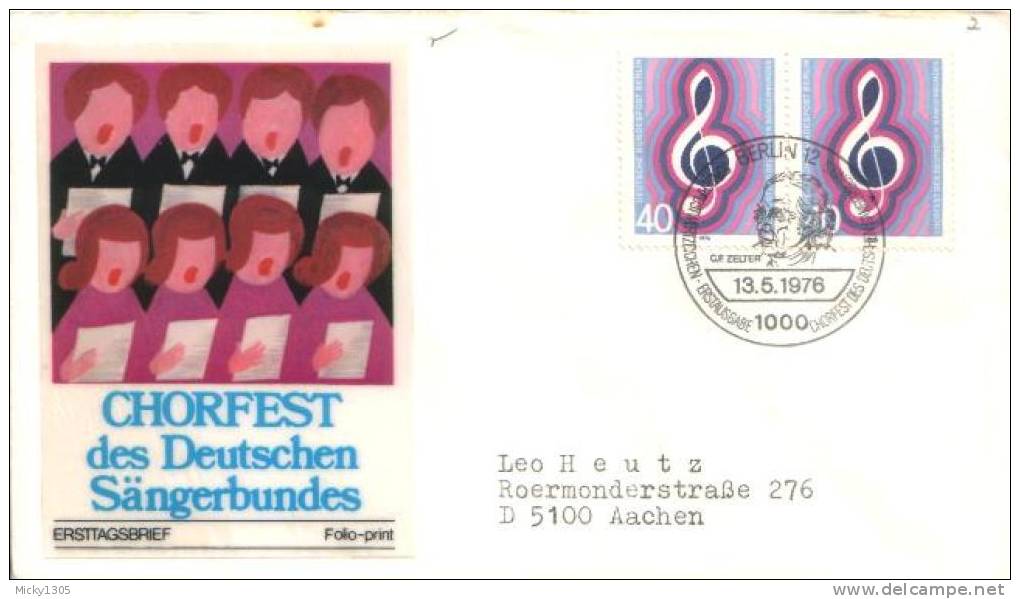 Germany / Berlin -  Mi-Nr  522 FDC (y632)- - 1971-1980