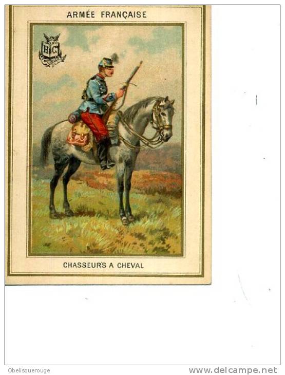 IMAGE CARTON ARMEE FRANCAISE CHASSEURS A CHEVAL - Artis Historia