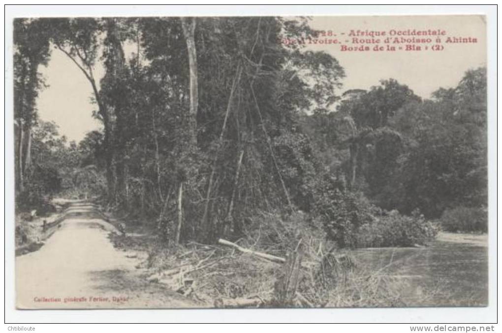 AFRIQUE /  COTE D´IVOIRE / LA RIVIERE BIA / ABOISSO    \" COLLECTION  FORTIER N° 928"  CPA 9X14 TBE   REF LOT 477 - Côte-d'Ivoire