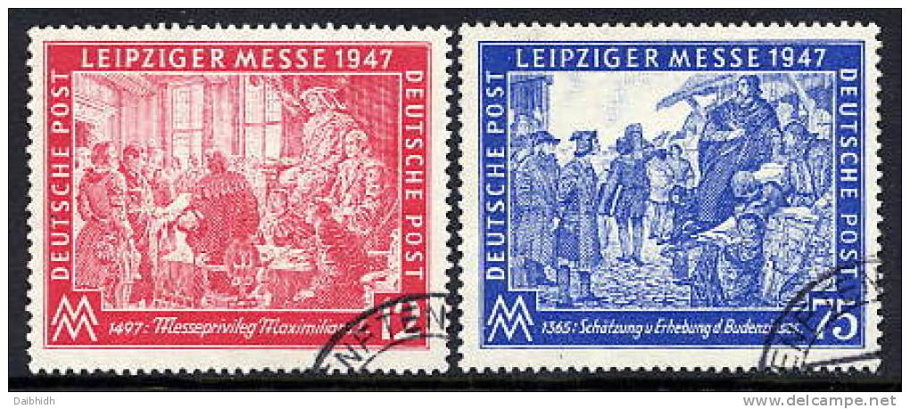 ALLIED OCCUPATION 1947 Leipzig Autumn Fair Set Used.  Michel 965-66 - Otros & Sin Clasificación