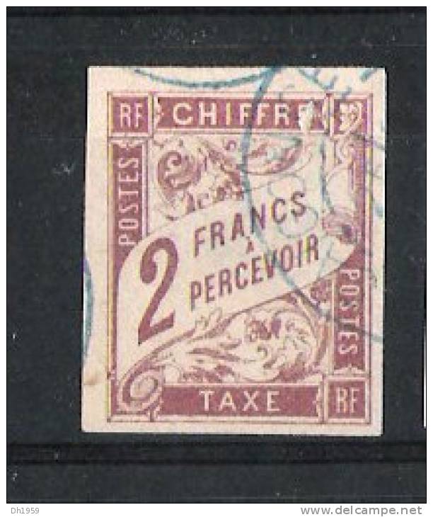 1884 TAXE BUREAU DE SAIGON COCHINCHINE OBLITERATION BLEU ? EMISSIONS GENERALES TIMBRE TAXE No 16 (o)  TYPE DUVAL - Strafportzegels