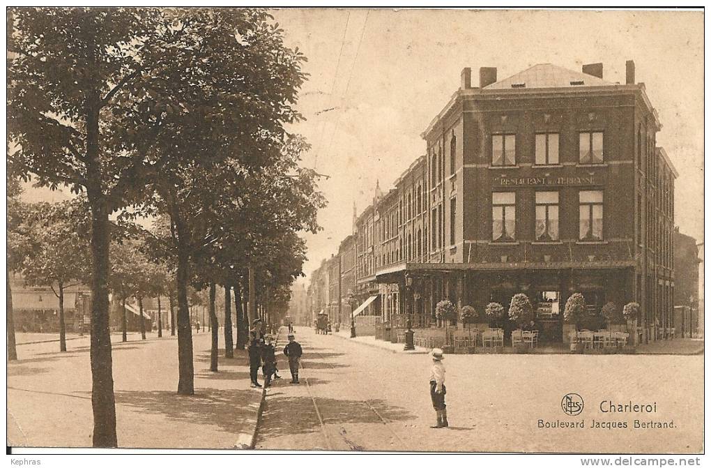 CHARLEROI : Boulevard Jacques Bertrand - TRES RARE CPA - Nels Série Charleroi N° 41 - Cachet De La Poste 1909 - Charleroi