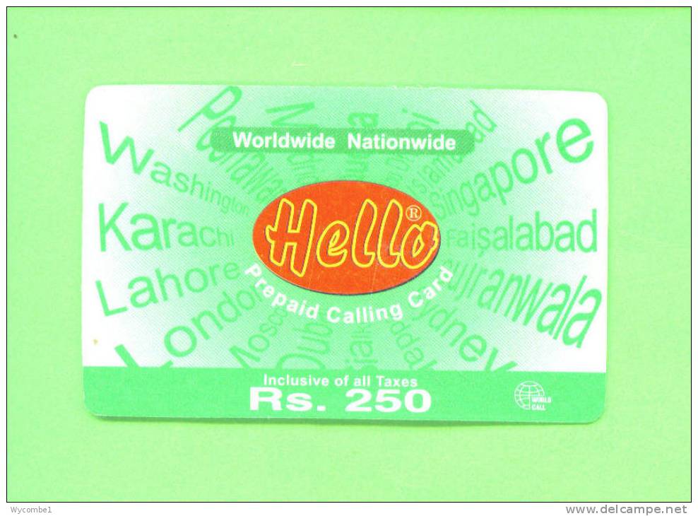 PAKISTAN - Remote Phonecard As Scan - Pakistán