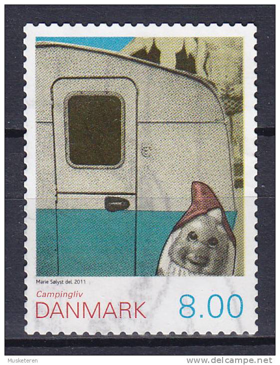 Denmark 2011 BRAND NEW 8.00 Kr. Camping Life (from Sheet) - Used Stamps