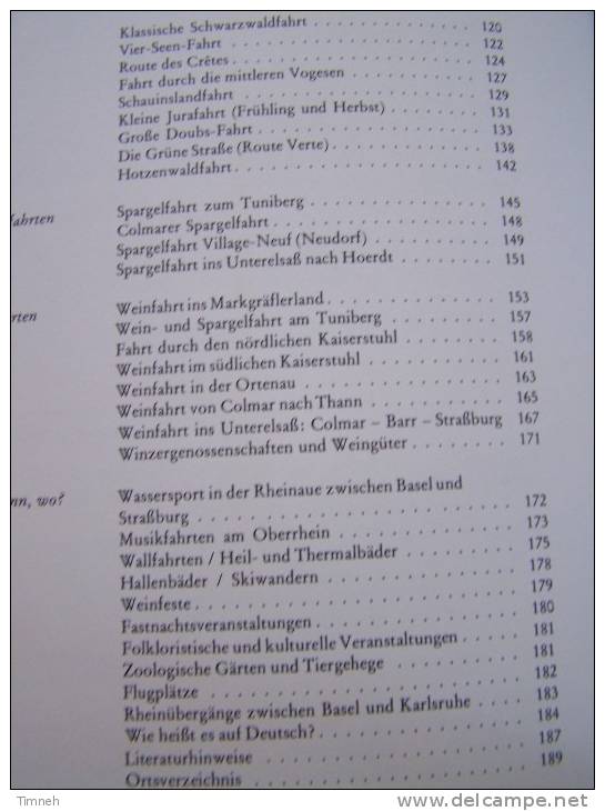 PARADIES AM OBER-RHEIN EINE REISEBREVIER FÜR AUTOFAHRER-1979 HERDER-Siegfried BÜCHE-Schwarzwald Vogesen Jura-ElsaB- - Sonstige & Ohne Zuordnung