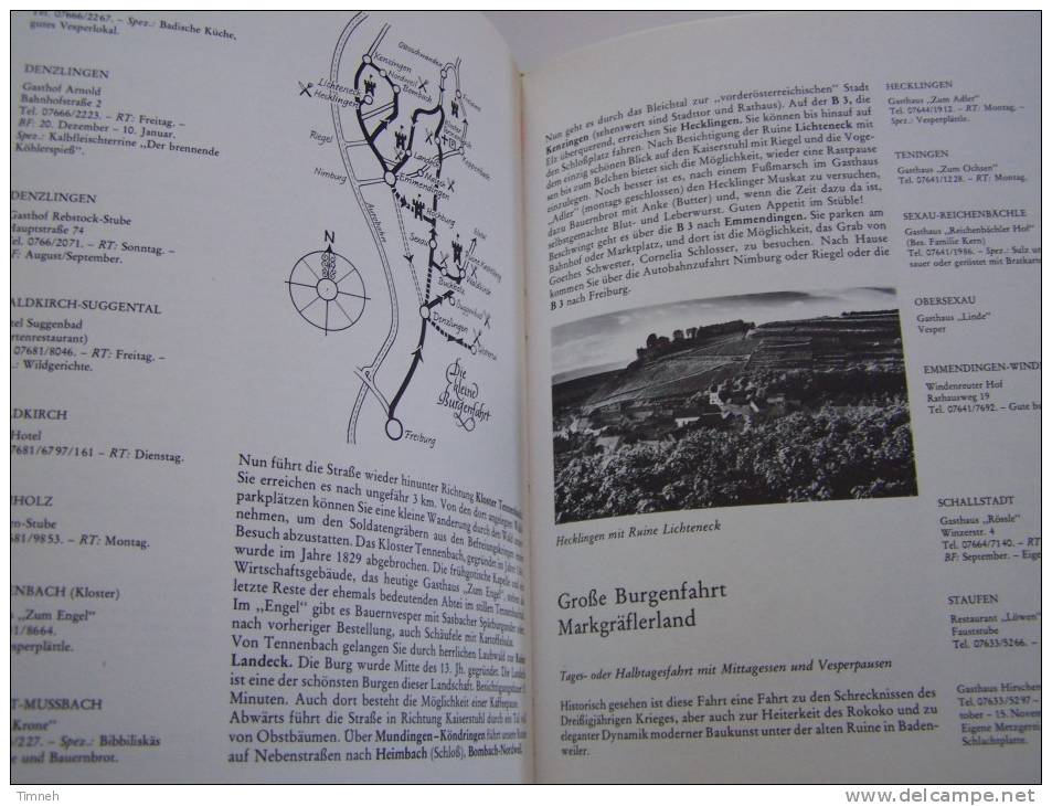 PARADIES AM OBER-RHEIN EINE REISEBREVIER FÜR AUTOFAHRER-1979 HERDER-Siegfried BÜCHE-Schwarzwald Vogesen jura-ElsaB-