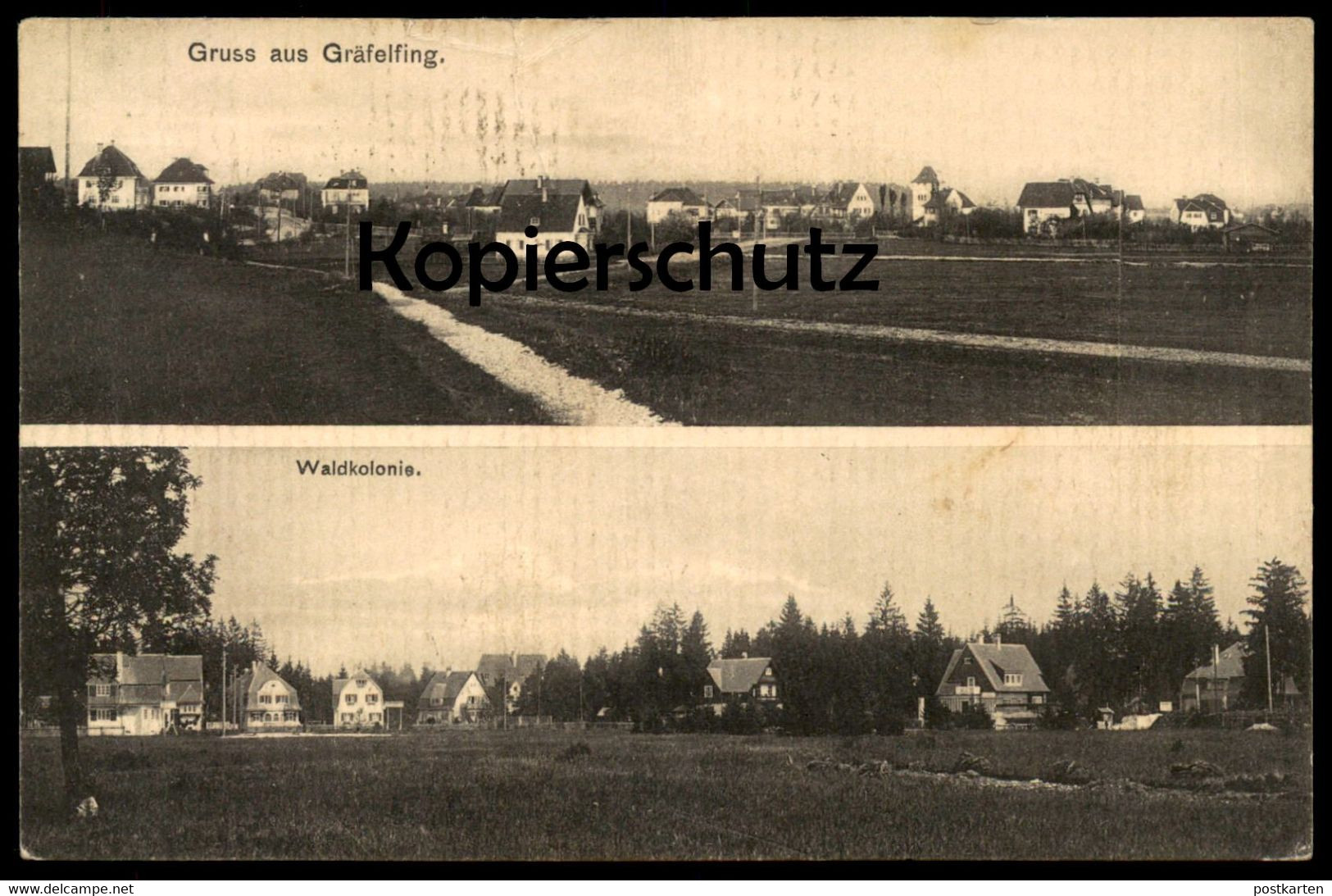 ALTE POSTKARTE GRUSS AUS GRÄFELFING WALDKOLONIE 1913 MÜNCHEN Ansichtskarte AK Postcard Cpa - Graefelfing