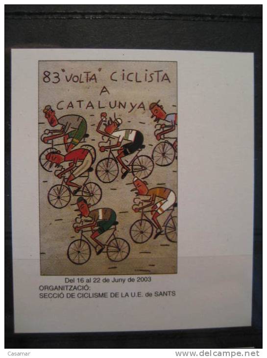 SPAIN 2003 Imperforated Volta Tour Giro Vuelta Cycling Cyclisme Bicycle Poster Stamp Label Vignette Vi&ntilde;eta - Ciclismo