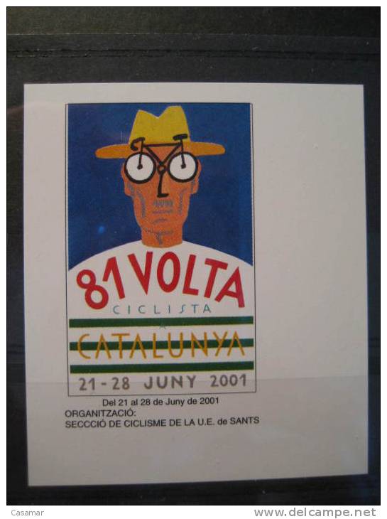 SPAIN 2001 Imperforated Volta Tour Giro Vuelta Cycling Cyclisme Bicycle Poster Stamp Label Vignette Vi&ntilde;eta - Ciclismo