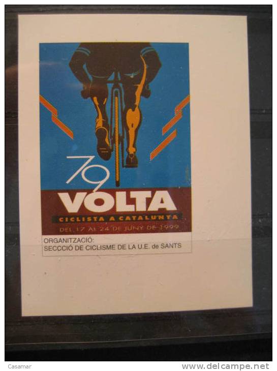 SPAIN 1999 Imperforated Volta Tour Giro Vuelta Cycling Cyclisme Bicycle Poster Stamp Label Vignette Vi&ntilde;eta - Ciclismo