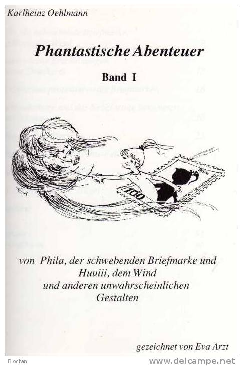 Phantastische Abenteuer Mit Briefmarken Antiquarisch 10€ Humoreske Band 1 Mit Postwertzeichen Belegt - Sonstige & Ohne Zuordnung