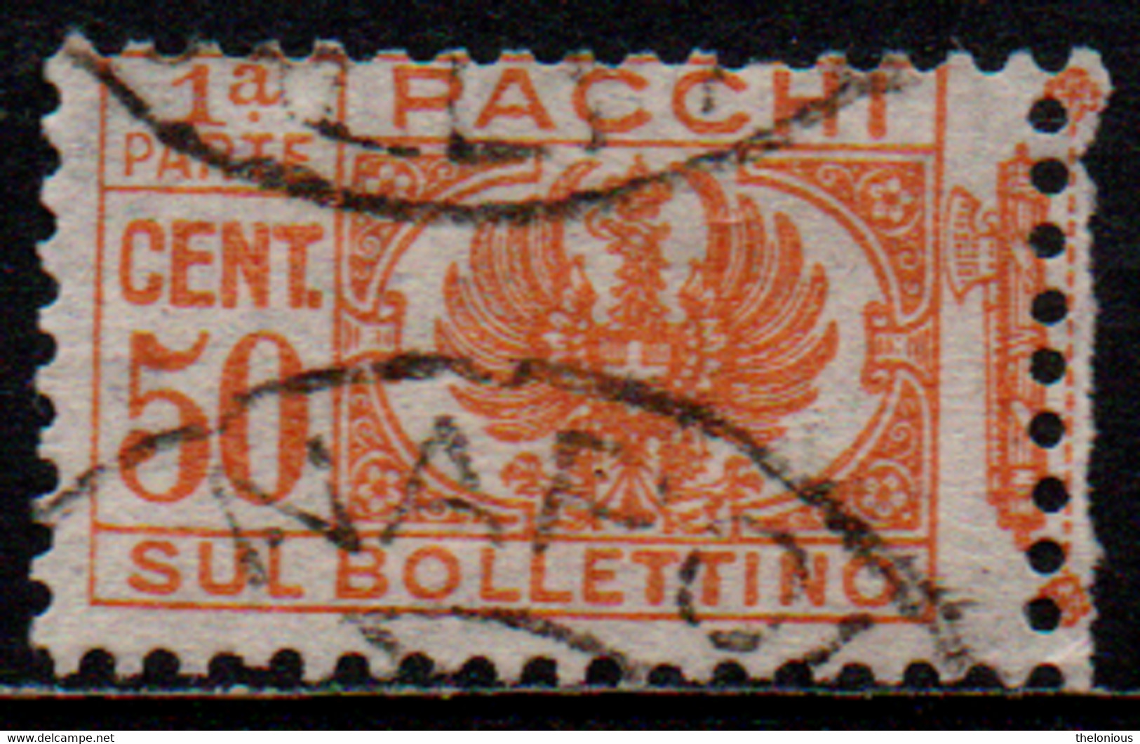 # 1927 - 50 C. - Aquila, Cifra E Fasci - Sezione Bollettino - Usato - Colis-postaux