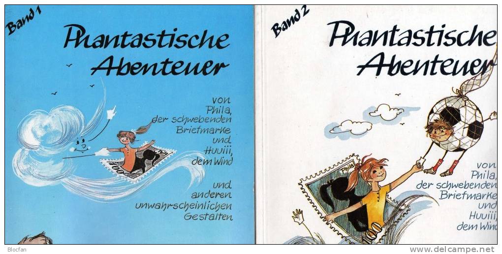 Phantastische Geschichten Antiquarisch 20€ Humorvolle Abenteuer Band 1 Plus 2 Von Phila Briefmarken Und Huuiii Begleitet - Fantasía