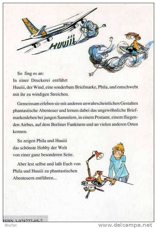 Phantastische Abenteuer Mit Briefmarken Antiquarisch 10€ Humoreske Band 1 Mit Postwertzeichen Belegt - Other & Unclassified
