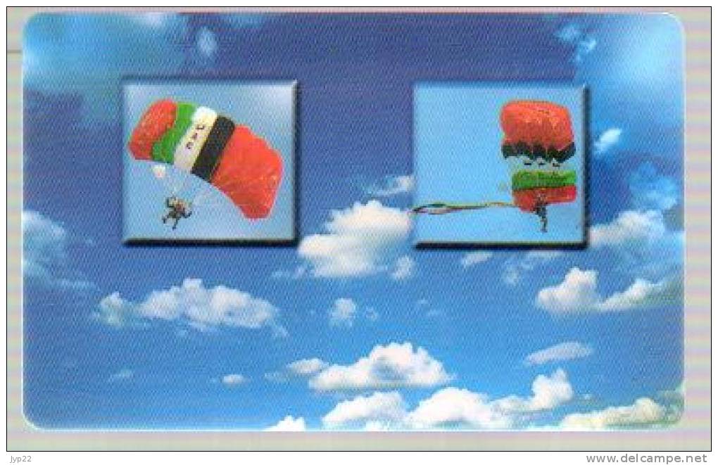 Télécarte Téléphone UAE Emirats Arabes Unis Etisalat  - Sport Parachute Parachutisme Paragliding  ... - Ver. Arab. Emirate
