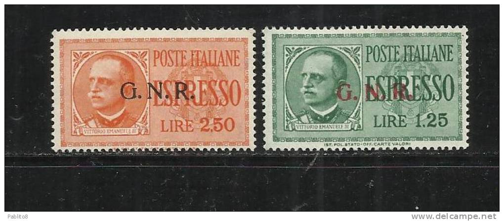 REPUBBLICA SOCIALE 1944: GNR ESPRESSI SERIE COMPLETA MNH - Neufs