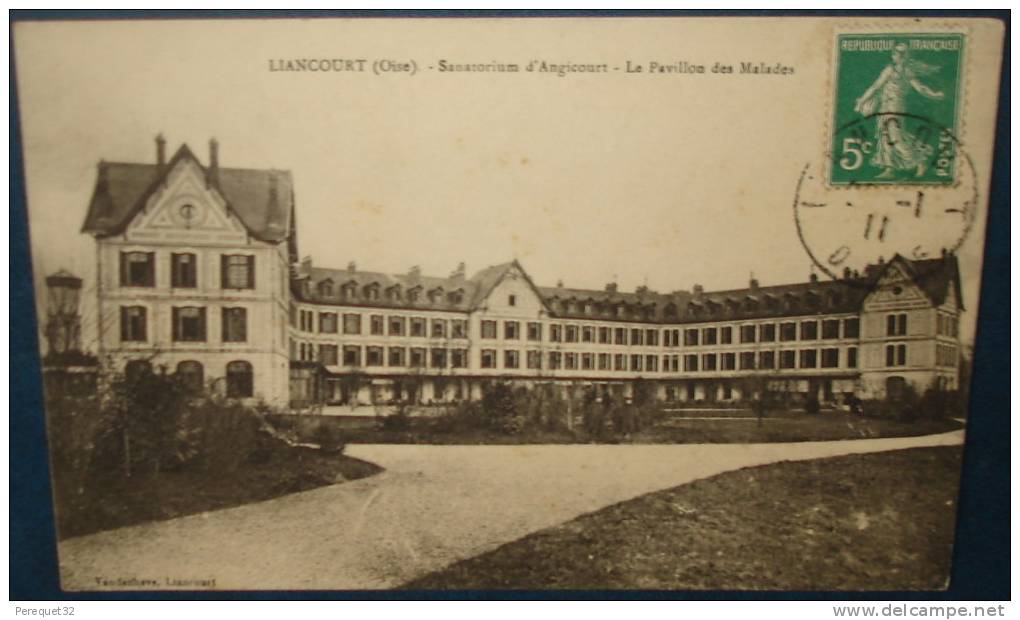 LIANCOURT.Sanatorium D'Angicourt.Le Pavillon Des Malades.Cpa,voyagé,be - Liancourt