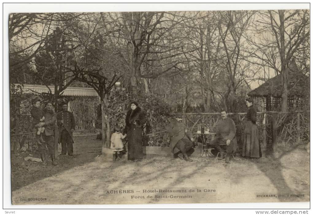 ACHERES  - Hôtel Restaurant De La Gare. Forêt De Saint-Germain. - Acheres