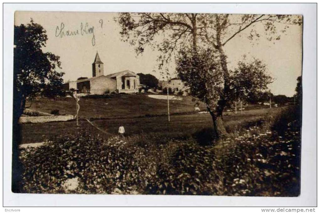 Cpa Carte Photo CHAMBLEY  Vue Derrière L'église - Chambley Bussieres