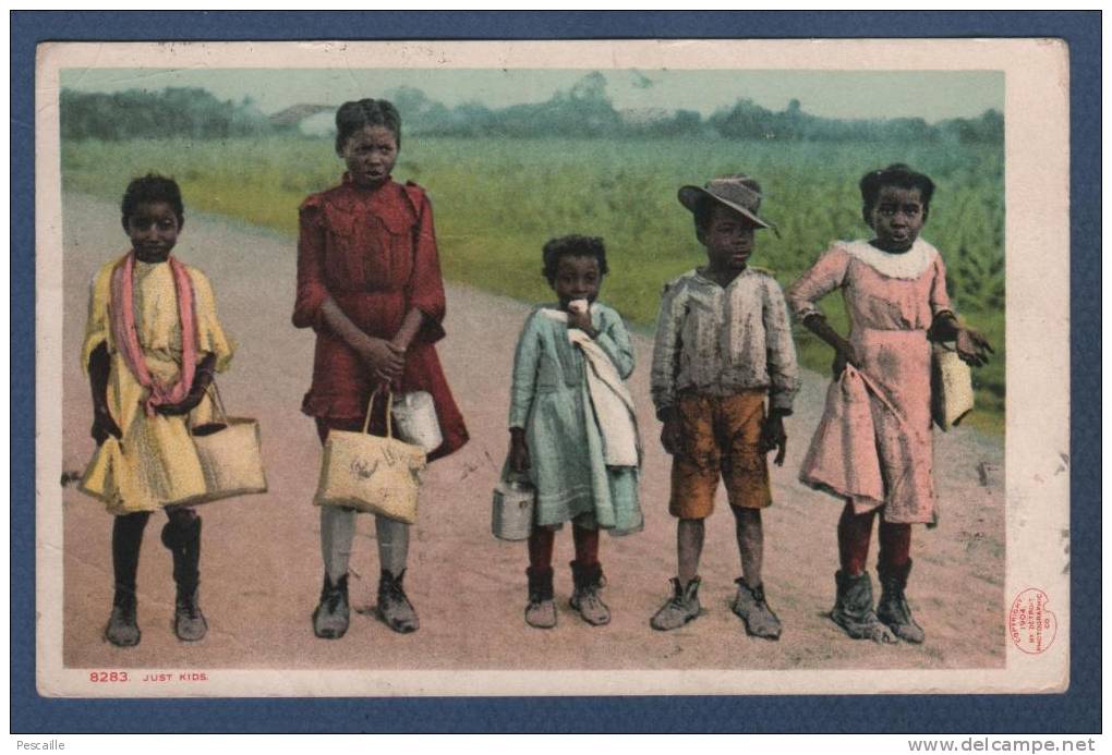 BLACK AMERICANA - CP JUST KIDS - DETROIT PHOTOGRAPHIC CO Nr 8283 - 1908 - Black Americana