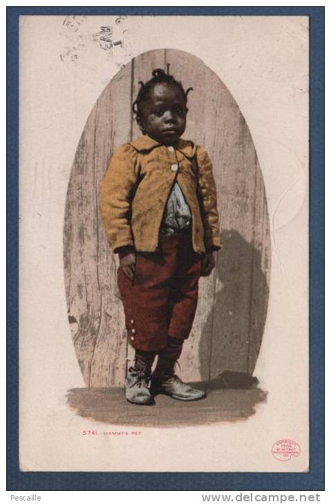 BLACK AMERICANA - CP MAMMY´S PET - DETROIT PHOTOGRAPHIC CO Nr 5741 - 1908 - Black Americana